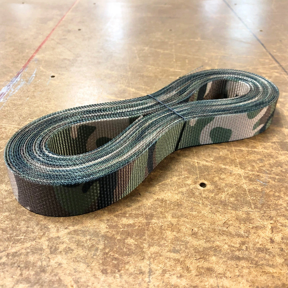 HKOutdoors 1" Polyester Webbing 1500 Lb - Woodland Camo | Narrow Goods | Ready to Ship 3 HKOutdoors Narrow Goods 1" Polyester Webbing 1500 Lb - Woodland Camo