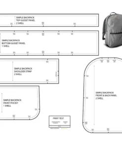 Ripstop By The Roll Simple Series Backpack Template/Pattern Bundle Bag Buff