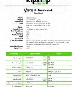 Ripstop By The Roll NEW! Venom™ UL Stretch Mesh