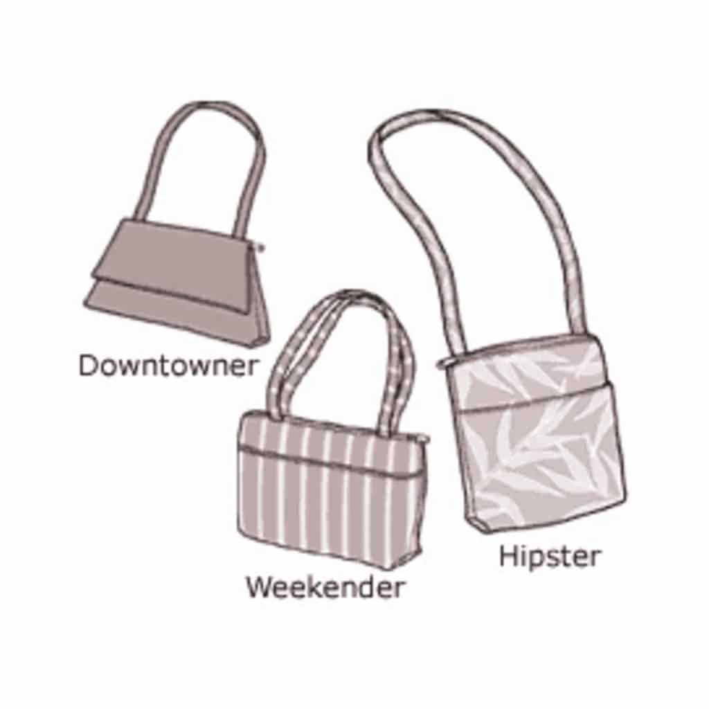 Ripstop By The Roll Bag-ettes Pattern | Packs/Bags Templates | DIY Crafting 3 Ripstop By The Roll Packs/Bags Bag-ettes Pattern